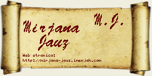 Mirjana Jauz vizit kartica
